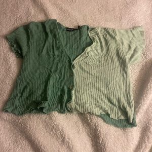 Daisy Street 90’s Knit 2 Toned Crop Top